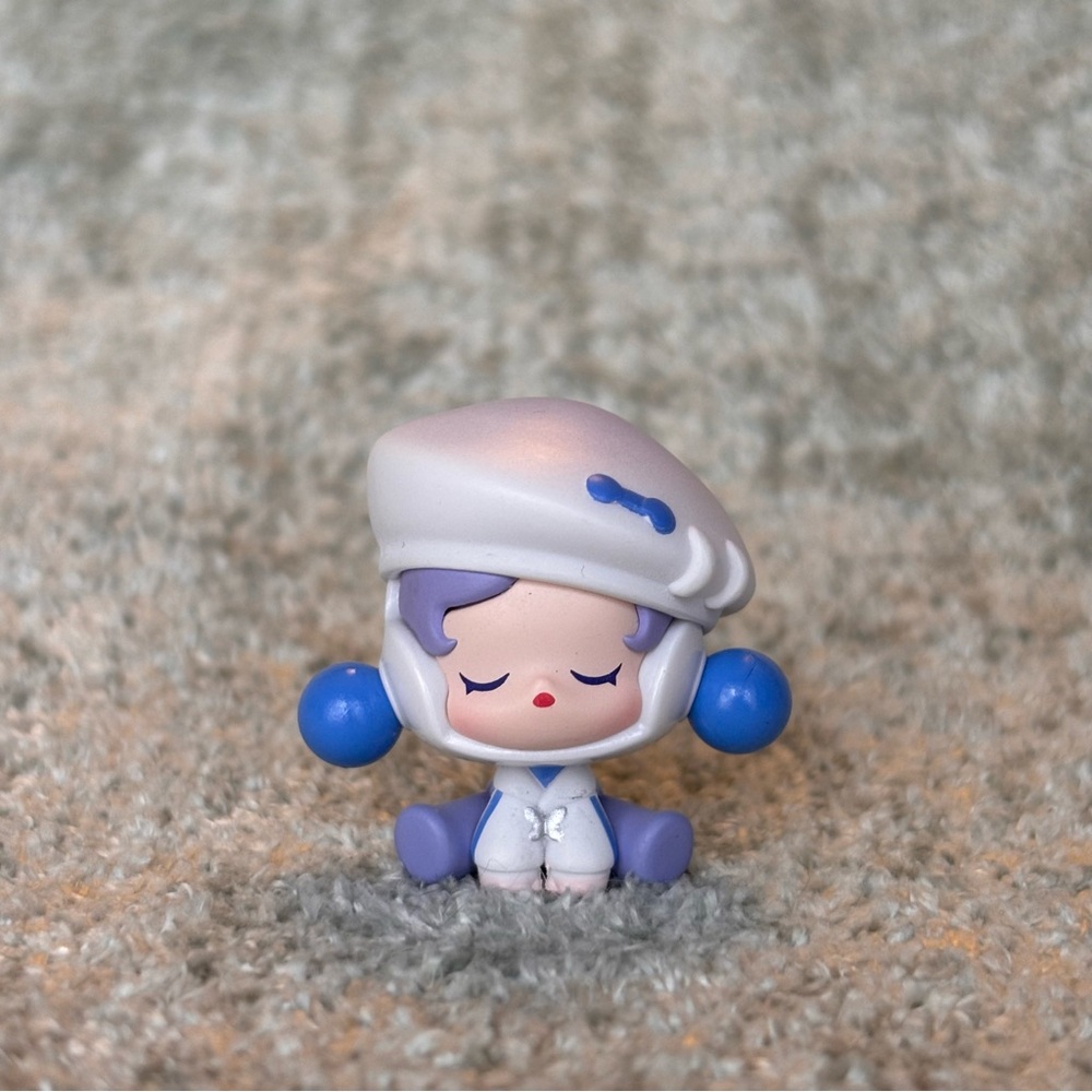 Skull Panda Pop Bean | Meditation Shanghai exclusive blue figure | 2024 Pop Mart